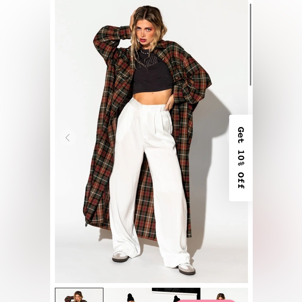 Grunge Goddess Flannel in Edgy Plaid